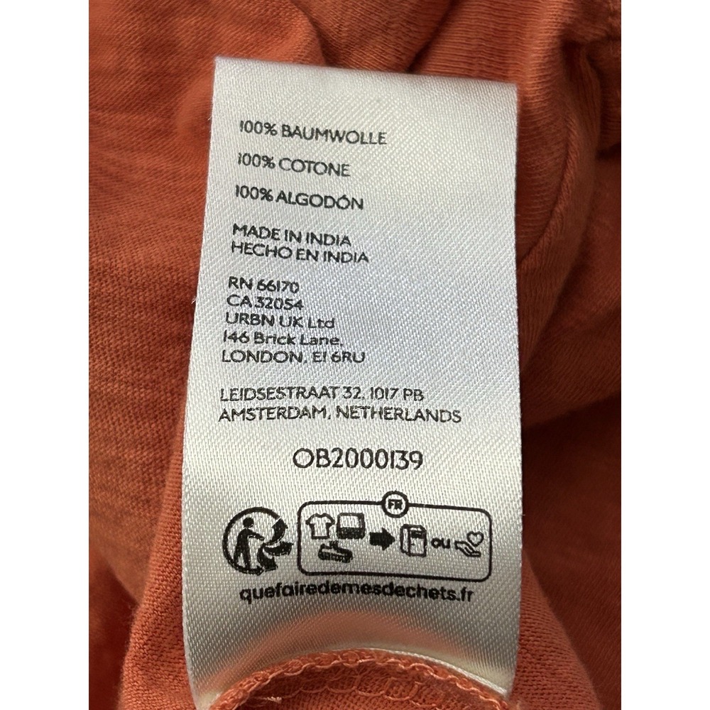 Free People Sunkissed Cotton Pointelle Tank Top Orange Sleeveless Boho | Size S - Picture 7 of 7